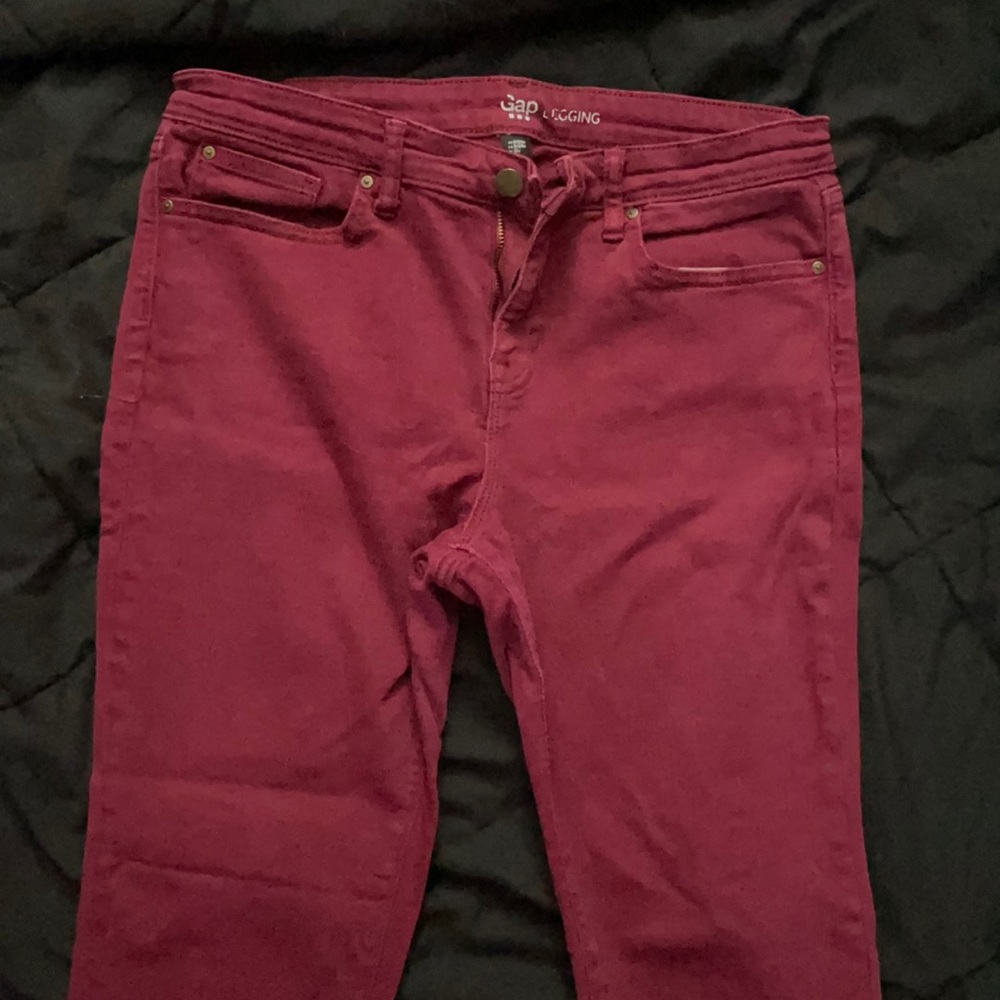Gap legging jeans red size 8